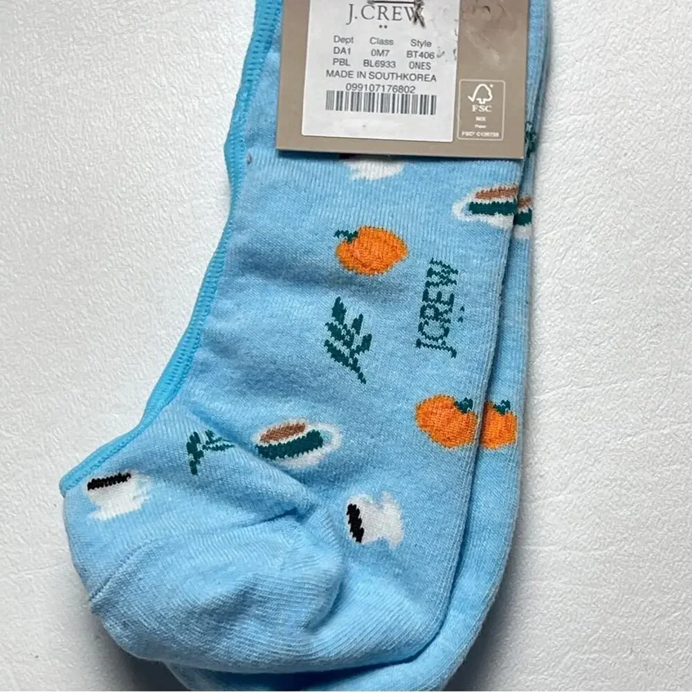 J.Crew Women's No Show Ankle Pumpkin Spice  Theme Socks Sz OS